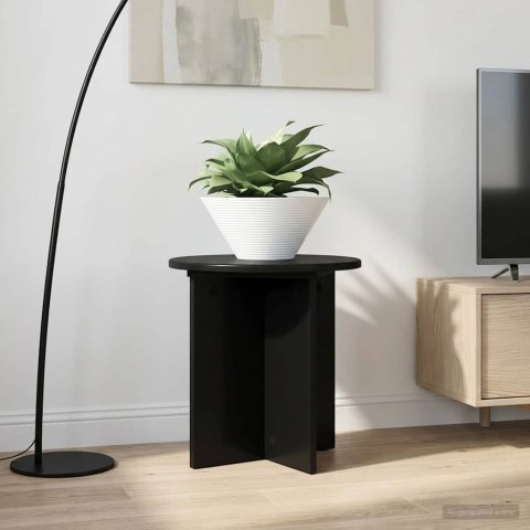 VidaXL Stojak na rośliny 2 pcs Czarny 40 x 40 x 40 cm