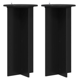 VidaXL Stojak na rośliny 2 pcs Czarny 40 x 40 x 80 cm