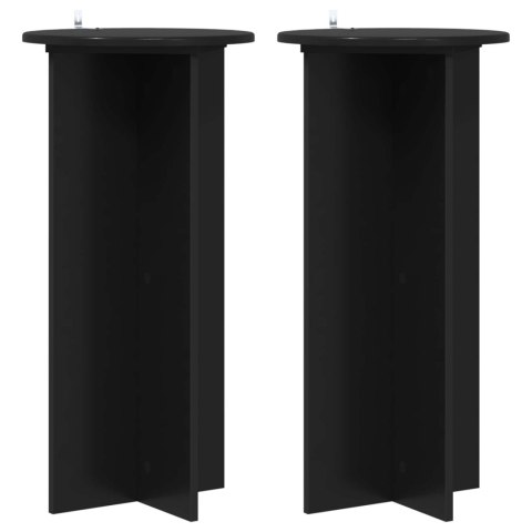 VidaXL Stojak na rośliny 2 pcs Czarny 40 x 40 x 80 cm