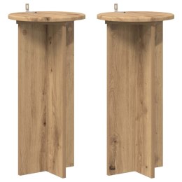VidaXL Stojak na rośliny 2 pcs Dąb artisan 29,5 x 29,5 x 60 cm