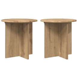 VidaXL Stojak na rośliny 2 pcs Dąb artisan 40 x 40 x 40 cm