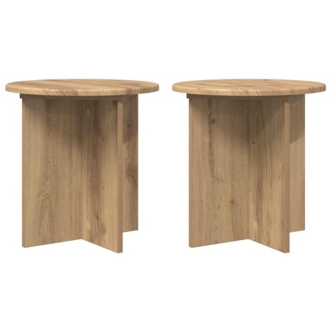 VidaXL Stojak na rośliny 2 pcs Dąb artisan 40 x 40 x 40 cm