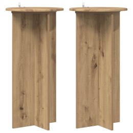 VidaXL Stojak na rośliny 2 pcs Dąb artisan 40 x 40 x 80 cm