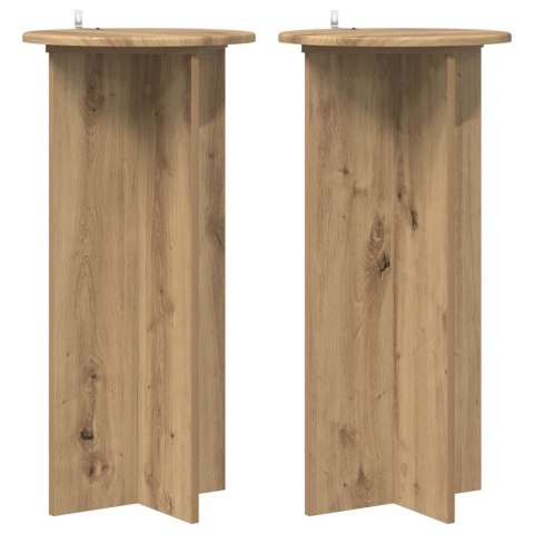 VidaXL Stojak na rośliny 2 pcs Dąb artisan 40 x 40 x 80 cm