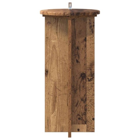 VidaXL Stojak na rośliny 2 pcs Stare drewno 29,5 x 29,5 x 60 cm