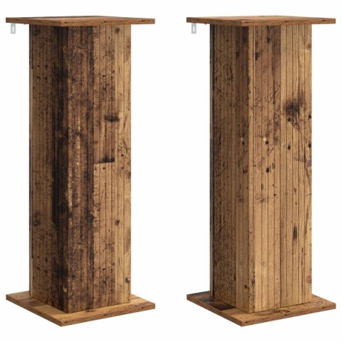 VidaXL Stojak na rośliny 2 pcs Stare drewno 30,5 x 30 x 80,5 cm