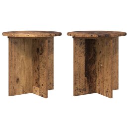 VidaXL Stojak na rośliny 2 pcs Stare drewno 40 x 40 x 40 cm