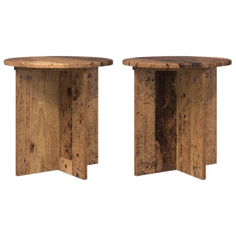 VidaXL Stojak na rośliny 2 pcs Stare drewno 40 x 40 x 40 cm