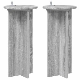 VidaXL Stojak na rośliny 2 pcs Szary Sonoma 29,5 x 29,5 x 60 cm