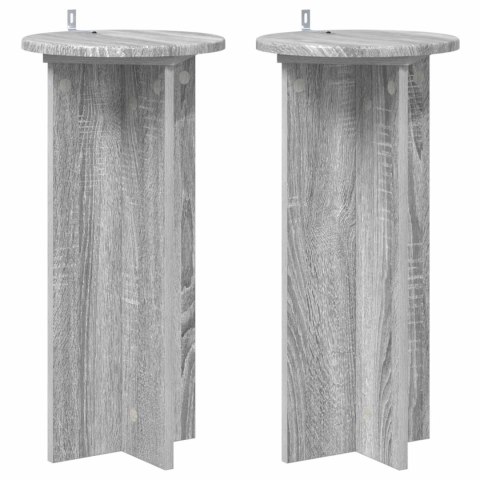 VidaXL Stojak na rośliny 2 pcs Szary Sonoma 29,5 x 29,5 x 60 cm
