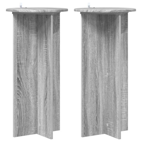 VidaXL Stojak na rośliny 2 pcs Szary Sonoma 40 x 40 x 80 cm