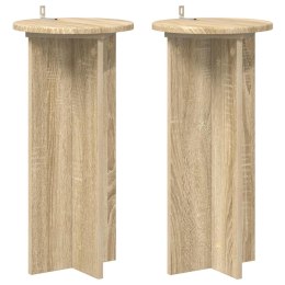 VidaXL Stojak na rośliny 2 pcs dąb Sonoma 29,5 x 29,5 x 60 cm