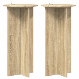VidaXL Stojak na rośliny 2 pcs dąb Sonoma 40 x 40 x 80 cm