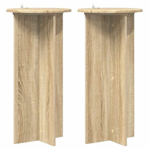 VidaXL Stojak na rośliny 2 pcs dąb Sonoma 40 x 40 x 80 cm