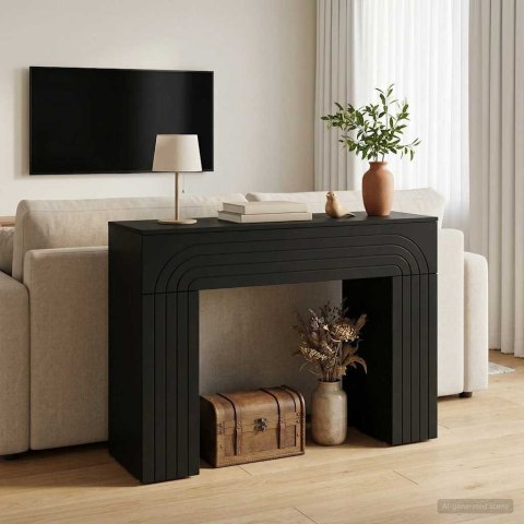 VidaXL Stolik kawowy Czarny 102 x 35 x 75 cm Drewno inżynieryjne