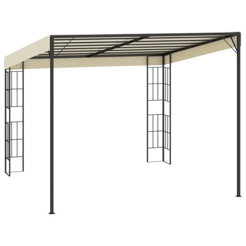 VidaXL Altana przyścienna, 3x3 m, kremowa, tkanina
