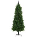 VidaXL Choinka z 300 diodami LED z podstawą Zielony 240 cm PE