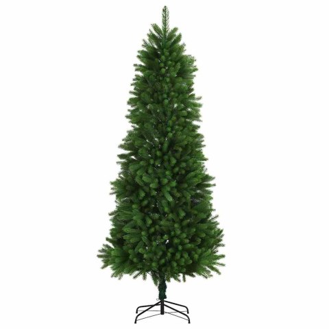VidaXL Choinka z 300 diodami LED z podstawą Zielony 240 cm PE
