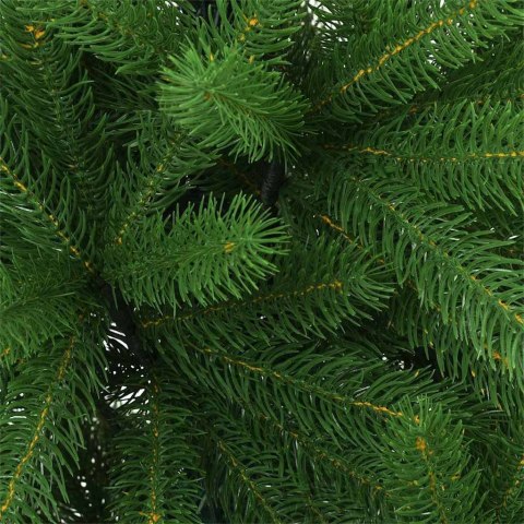 VidaXL Choinka z 300 diodami LED z podstawą Zielony 240 cm PE