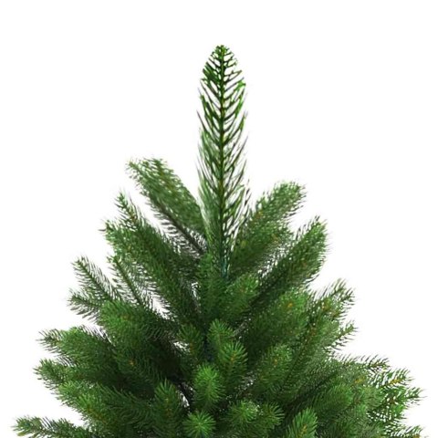 VidaXL Choinka z 300 diodami LED z podstawą Zielony 240 cm PE