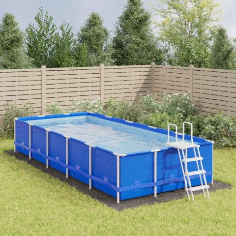 VidaXL Mata pod basen, jasnoszara, 750x370 cm, geowłóknina poliestrowa