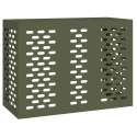 VidaXL Pokrywa do klimatyzatora oliwkowy 110 x 50 x 80 cm Stal
