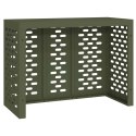 VidaXL Pokrywa do klimatyzatora oliwkowy 110 x 50 x 80 cm Stal