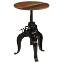 VidaXL Stolik barowy z litego drewna odzyskanego, 60x(76-110) cm