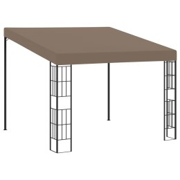 VidaXL Altana przyścienna, 3 x 3 m, taupe, tkanina