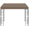 VidaXL Altana przyścienna, 3 x 3 m, taupe, tkanina