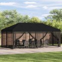 VidaXL Altana z bokami 6 x 3 m Czarny Poliester i Stal 190