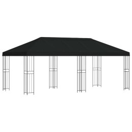 VidaXL Altana z bokami 6 x 3 m Czarny Poliester i Stal 190