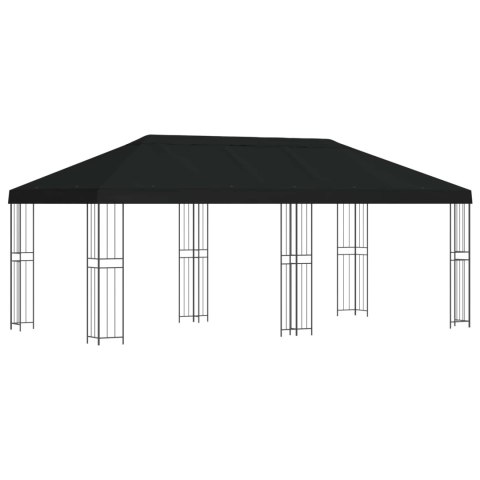 VidaXL Altana z bokami 6 x 3 m Czarny Poliester i Stal 190