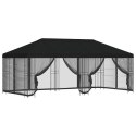 VidaXL Altana z bokami 6 x 3 m Czarny Poliester i Stal 190