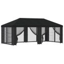 VidaXL Altana z bokami 6 x 3 m Czarny Poliester i Stal 190