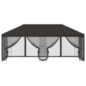 VidaXL Altana z bokami 6 x 3 m antracytowy Poliester i Stal 190