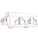 VidaXL Altana z bokami 6 x 3 m antracytowy Poliester i Stal 190