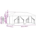 VidaXL Altana z bokami 6 x 3 m antracytowy Poliester i Stal 190