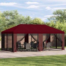 VidaXL Altana z bokami 6 x 3 m bordowy Poliester i Stal 190