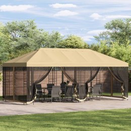 VidaXL Altana z bokami 6 x 3 m kremowy Poliester i Stal 190