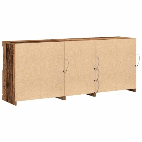 VidaXL Komoda LED Ze LED Lights Stare drewno 162 x 37 x 67 cm