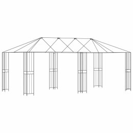VidaXL Rama Pawilonu 6 x 3 m Czarny Stal