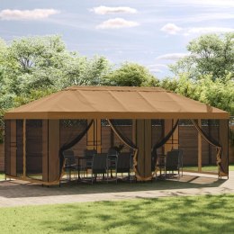 VidaXL Rama Pawilonu 6 x 3 m Czarny Stal