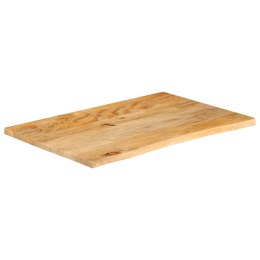 VidaXL Blat stołu z naturalną krawędzią, 80x60x3,8 cm, drewno mango