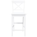 VidaXL Hokery barowe 2 szt. Białe lite drewno gumowe