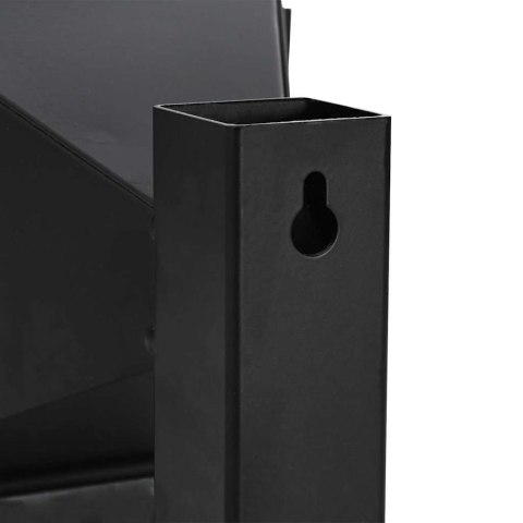 VidaXL Kulochwyt Czarny 17.5 x 17.5 x 17 cm Stal