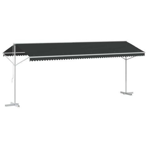 MARKIZA OGRODOWA WOLNOSTOJĄCA ANTRACYTOWY 6X3 M POLIESTER