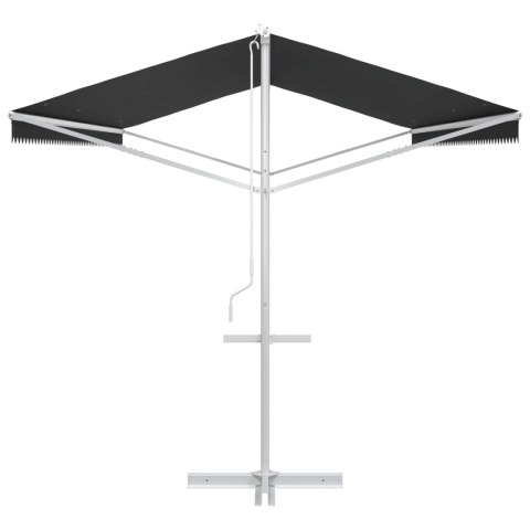 MARKIZA OGRODOWA WOLNOSTOJĄCA ANTRACYTOWY 6X3 M POLIESTER