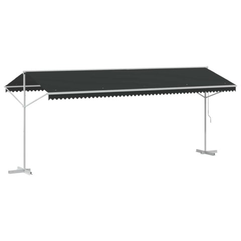 MARKIZA OGRODOWA WOLNOSTOJĄCA ANTRACYTOWY 6X3 M POLIESTER
