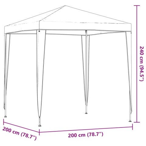 NAMIOT IMPREZOWY 200X200X240CM JASNOSZARY PE I STAL